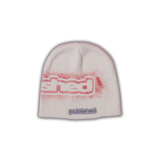 WHITE PS KNIT BEANIE